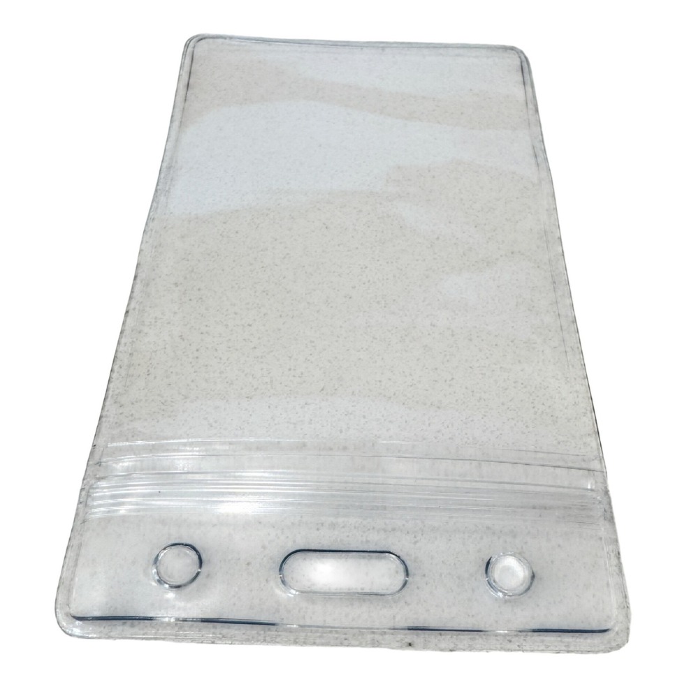 Clear‎ Plastic Vertical ID Badge Holders with Resealable Zipper Top Lot